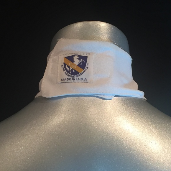 Royal Higness Equestrian Show Horse White Scarf - Picture 6 of 8